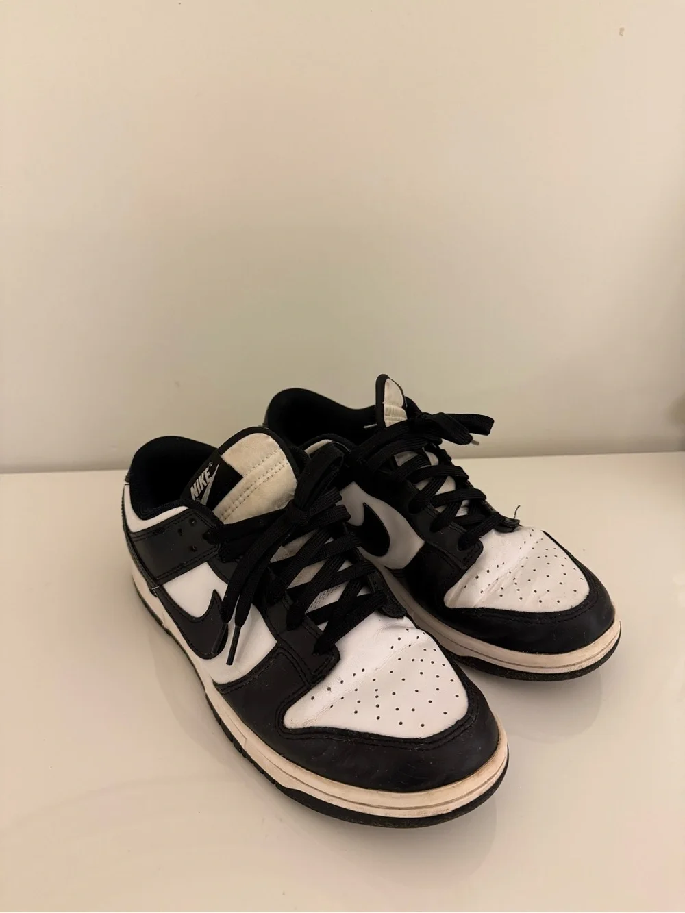 Nike Black and White Low-Top Swoosh Sneakers
